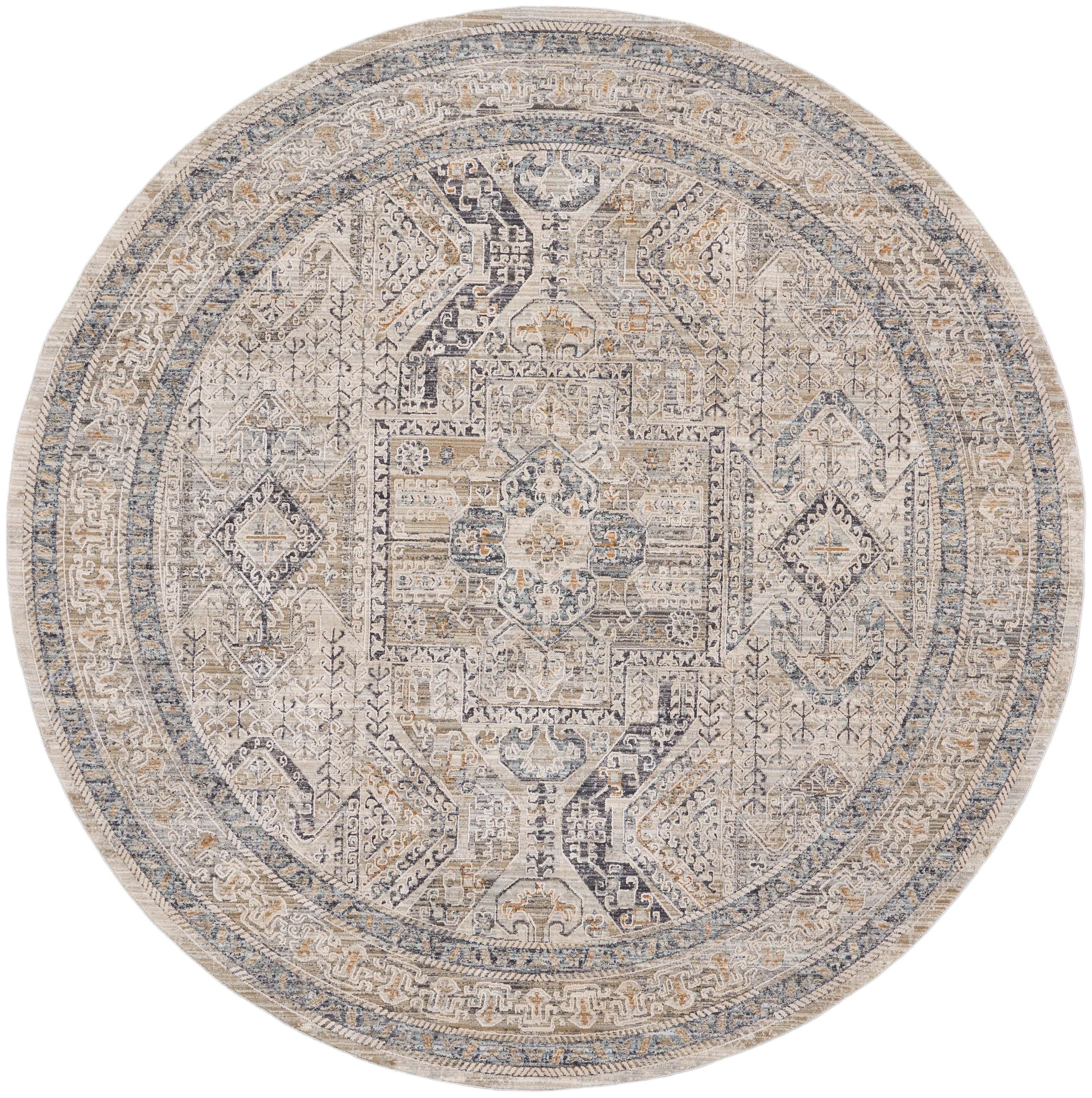 Nourison Lynx LNX01 Ivory Grey Blue Rug